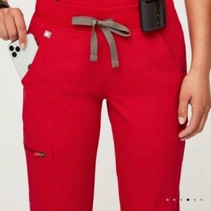 FIGS Pop Red Zamora joggers